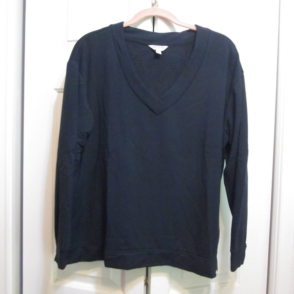 Orvis Black Silky Sweatshirt Sz L